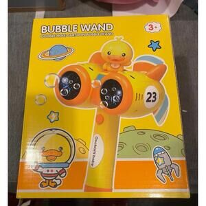 Cosmos Duck Double Hole Cartoon Bubble Wand Bubble Toy for Kids Ages 3+